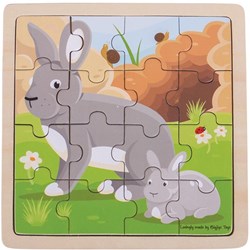 Bigjigs Konijn en Poesje Puzzel