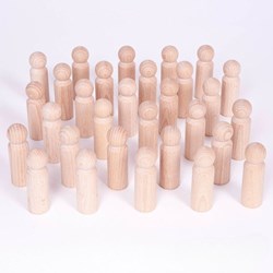 Cosy houten peg poppetjes set van 30 - creatief speelgoed