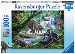 Ravensburger puzzel Jungle dieren - XXL kinderpuzzel 100 stukjes dieren