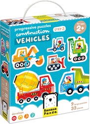 Banana Panda Stap voor stap puzzel voertuigen 2+