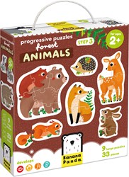Banana Panda Stap voor stap puzzel bosdieren 2+