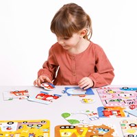 Banana Panda puzzel Zoek hetzelfde voertuig 2+-3