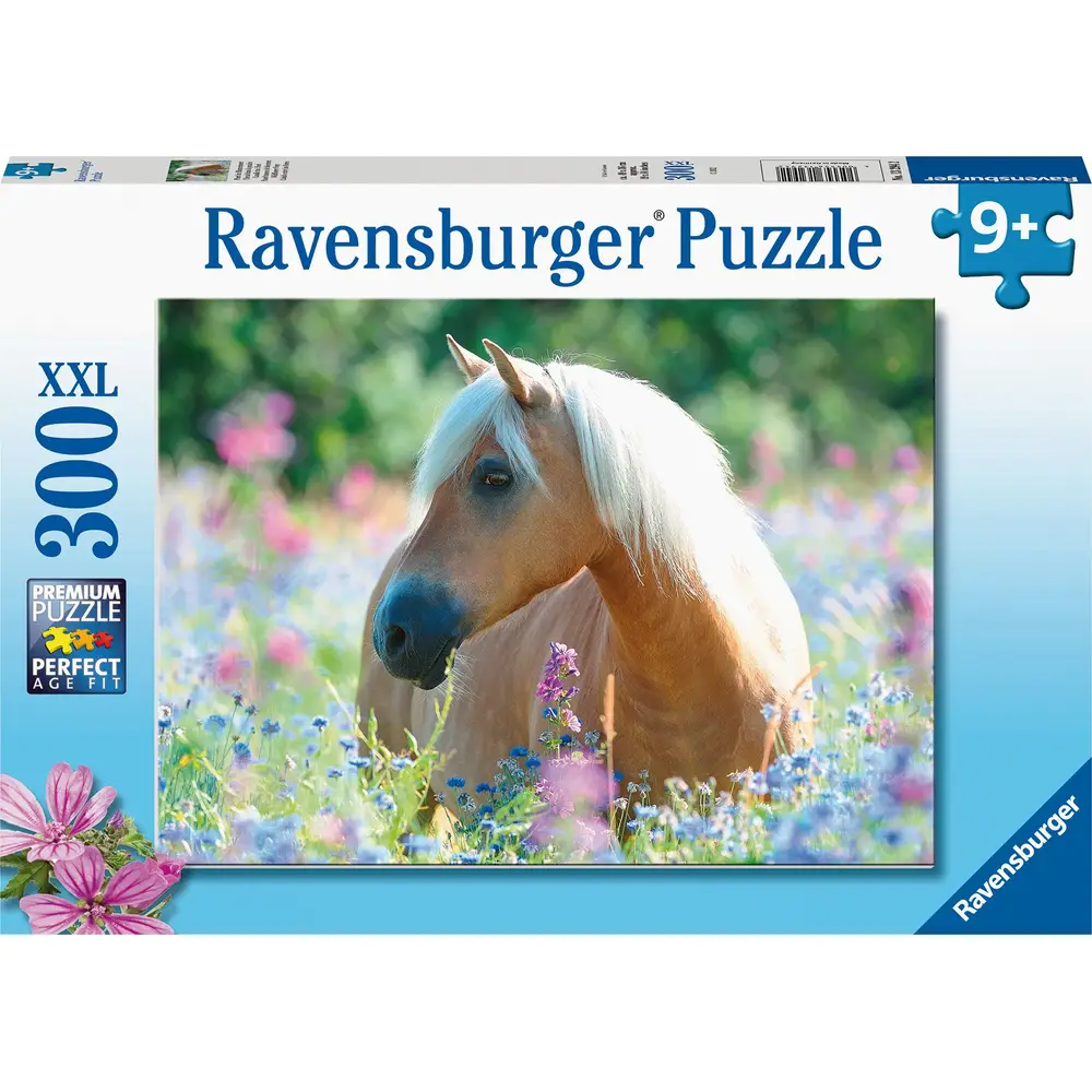 Ravensburger puzzel kinderpuzzel 300 stukjes paard tussen de bloemen