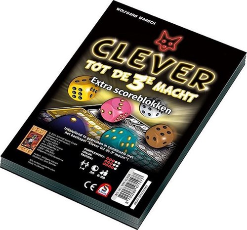 999 Games scoreblokken Clever tot de 3e macht twee stuks dobbelspel