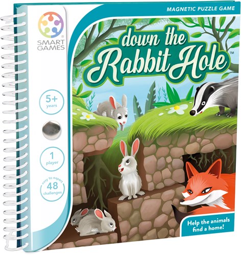 Smart Games magnetisch denkspel Down the Rabbit Hole - 48 opdrachten