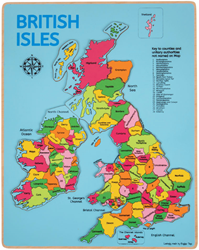 BigJigs educatieve puzzel Britse eilanden houten kaart