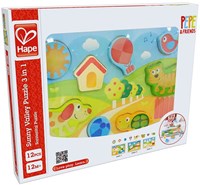 Hape Pepe & Friends houten puzzel 3-in-1 kleurrijk speelgoed-3