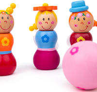 BigJigs houten kegelspel feeën - 7-delig kinderspel-3