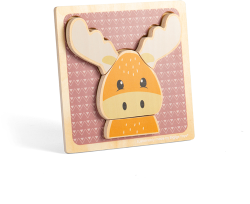 BigJigs houten rendier puzzel - educatief speelgoed voor kinderen