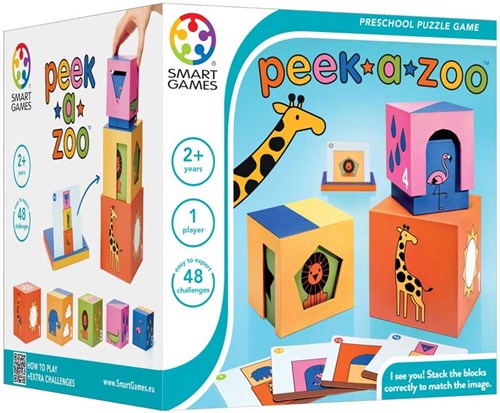 Smart Games educatief speelgoed Peek-A-Zoo - 48 uitdagingen - leren