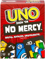 Mattel UNO kaartspel Show 'em No Mercy - familiespel met extra regels